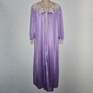 Vintage Kayser Purple Long Robe Nightgown